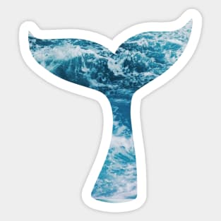 Mermaid Tail Ocean Wave Sticker